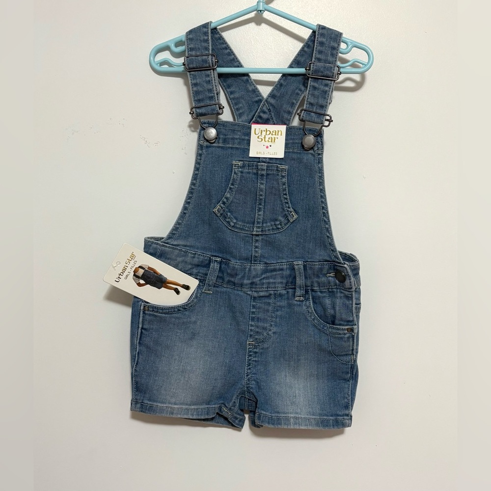 Urban Star Kids Blue Denim Overalls NWT